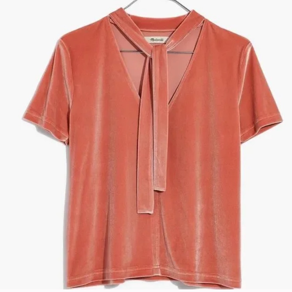 Madewell Velvet Coral Top
